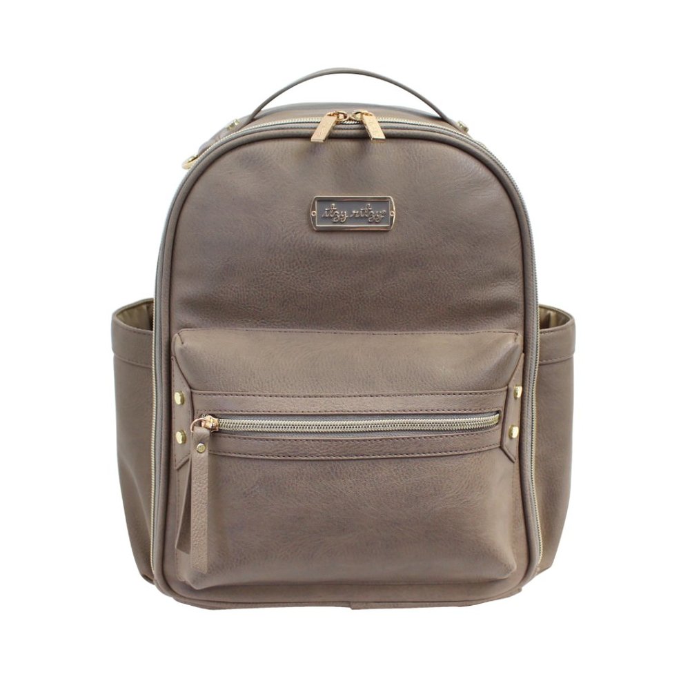 Itzy Ritzy Taupe Mini Diaper Bag Backpack